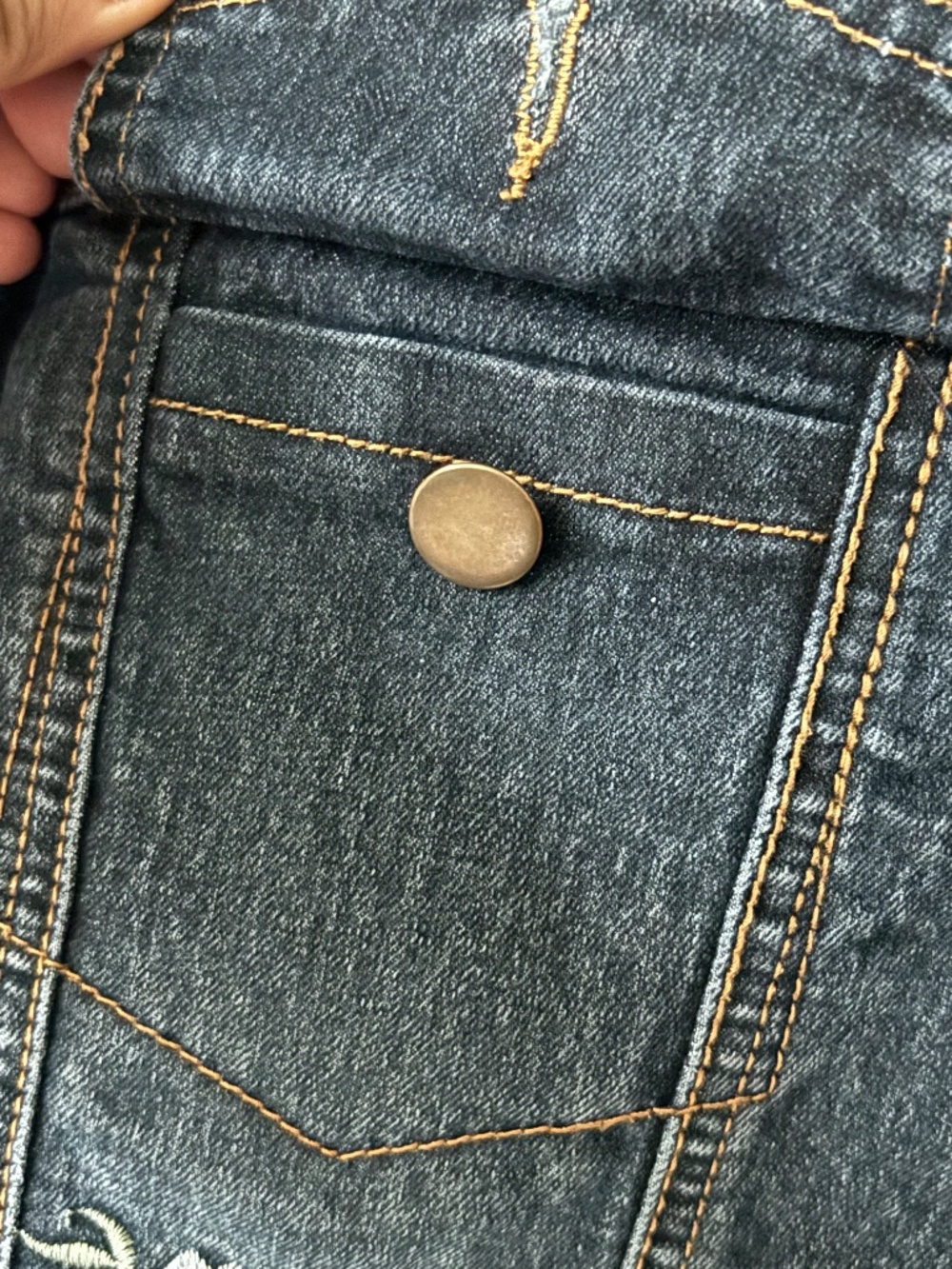 Embroidered Denim Jacket - Picture 6 of 6